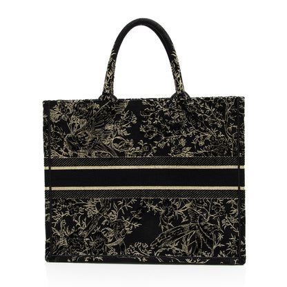 Dior Velvet Jardin d'Hiver Large Book Tote (SHF-6hqWXM)