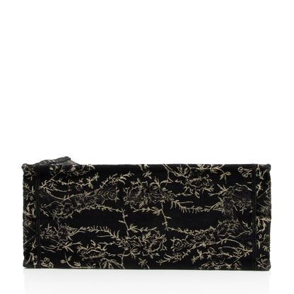 Dior Velvet Jardin d'Hiver Large Book Tote (SHF-6hqWXM)