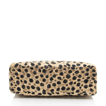 Dior Vintage Canvas Leopard Lady Dior Large Tote (SHF-ec5zqj)