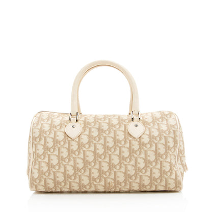 Dior Vintage Embroidered Flowers Satchel (SHF-18817)