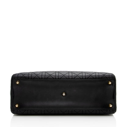 Dior Vintage Lambskin Lady Dior Large Tote (SHF-17064)