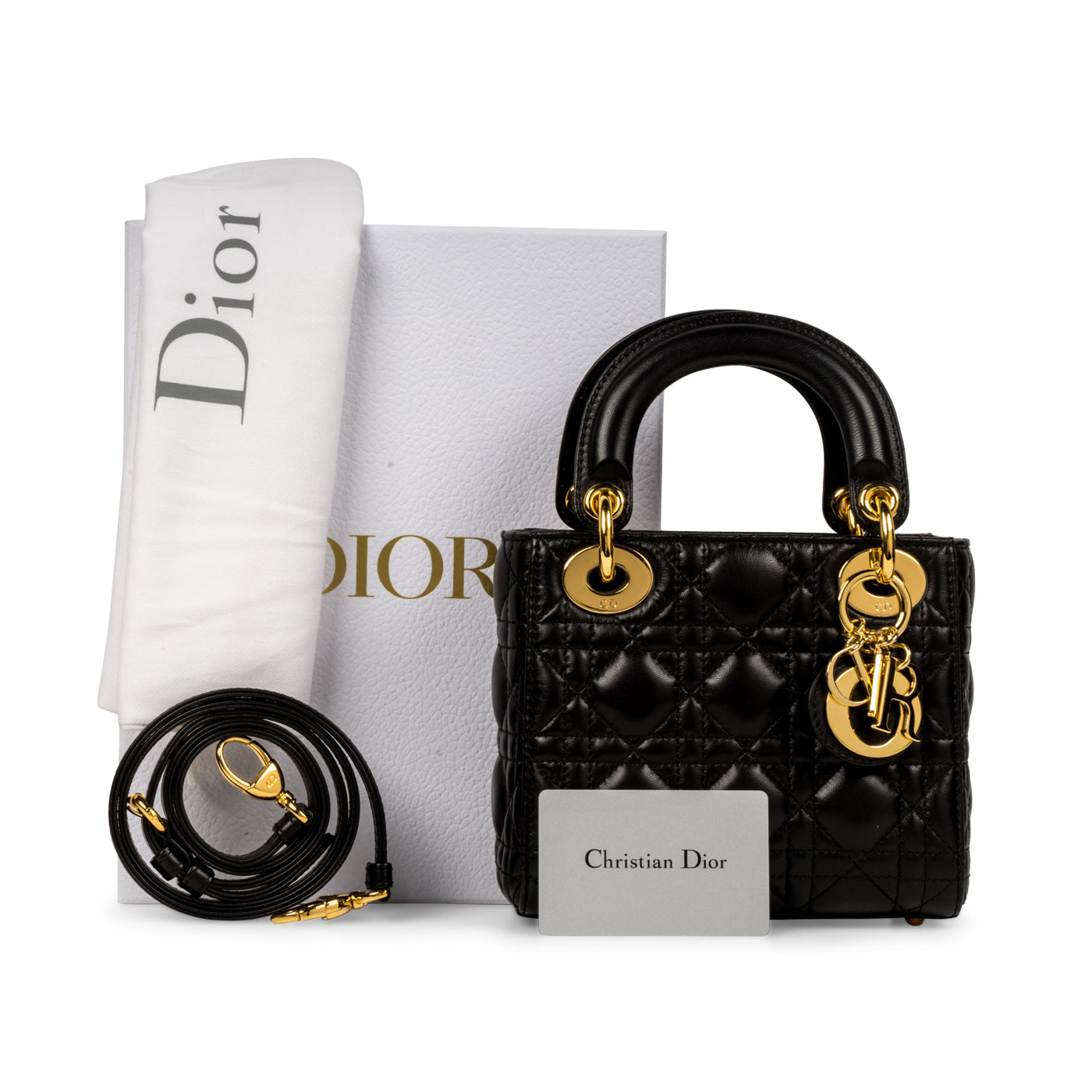 Christian Dior Lady Dior - Mini - Black Lambskin