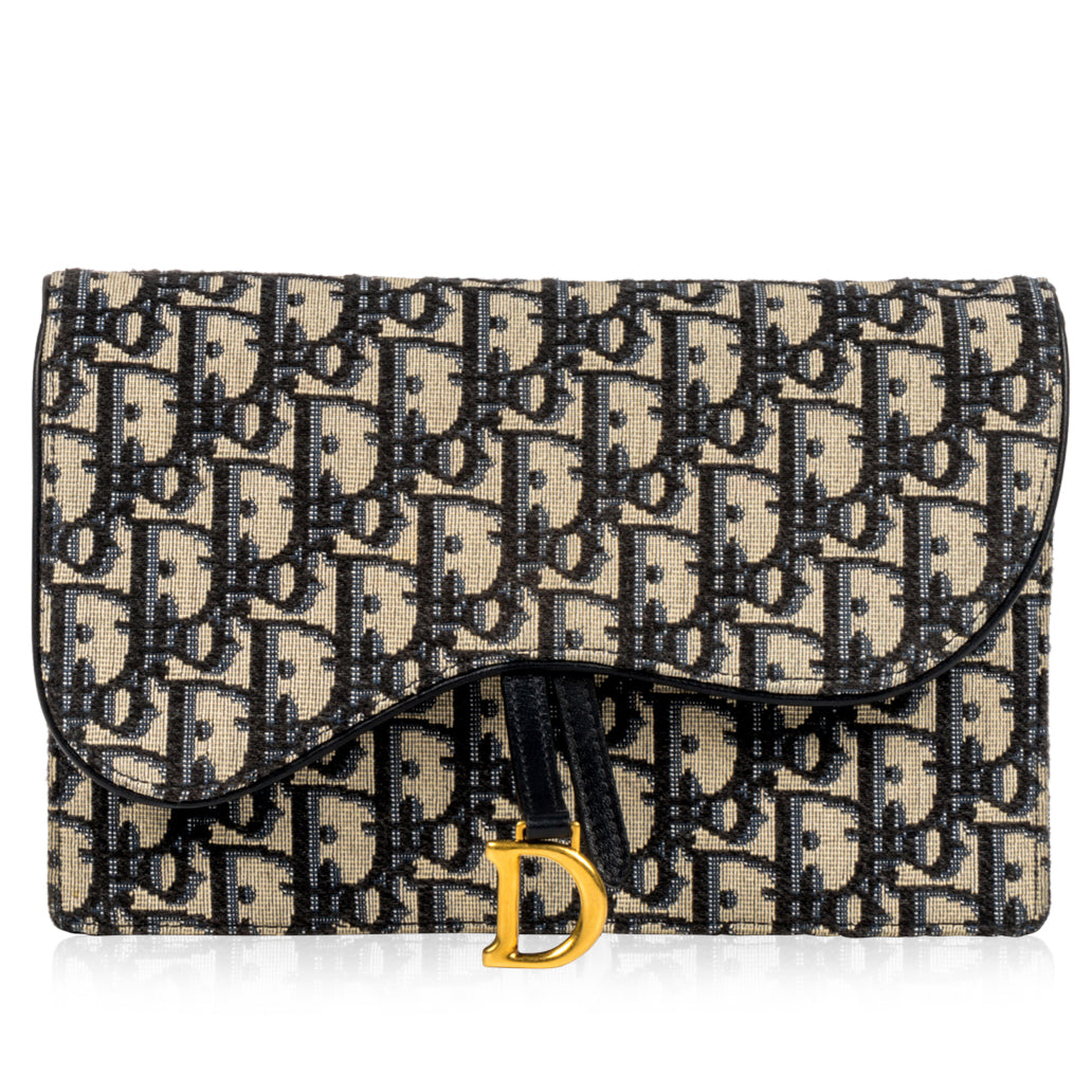 Christian Dior Oblique Saddle Clutch