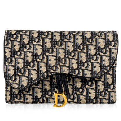 Christian Dior Oblique Saddle Clutch