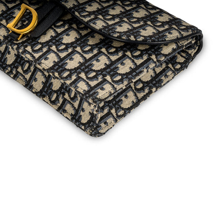 Christian Dior Oblique Saddle Clutch