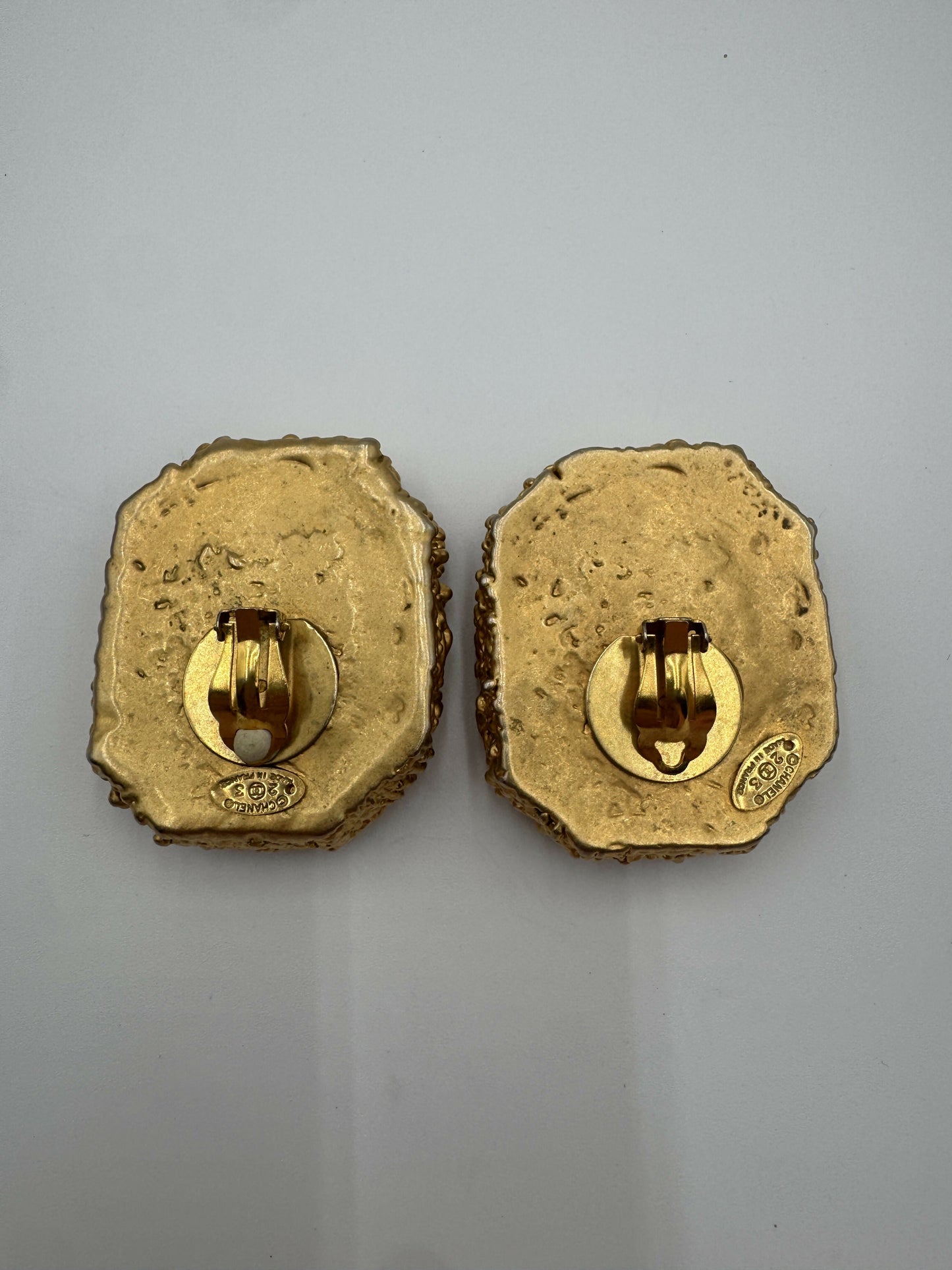 Chanel Vintage 1990 Runway Gripoix Earrings
