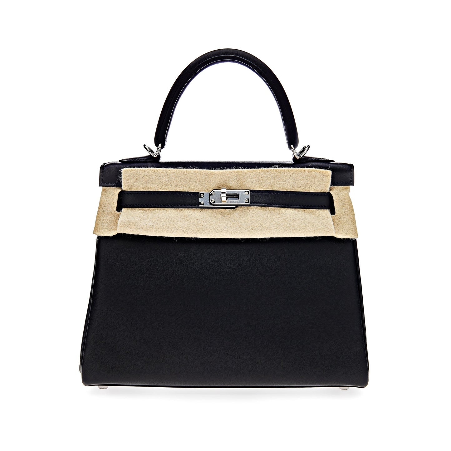 Hermes Kelly 25 Retourne Veau Swift 89 Noir
