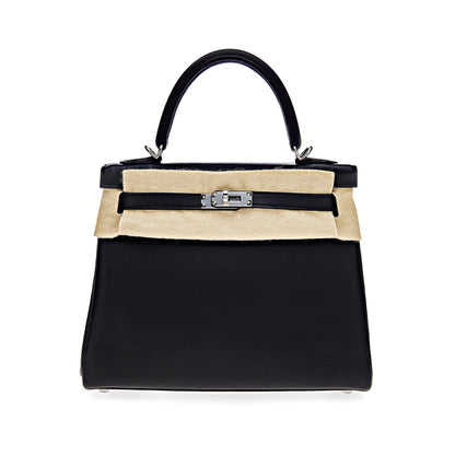 Hermes Kelly 25 Retourne Veau Swift 89 Noir