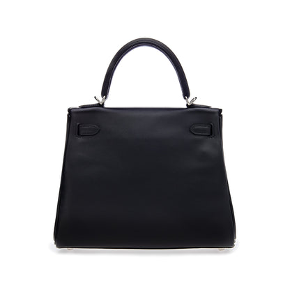 Hermes Kelly 25 Retourne Veau Swift 89 Noir