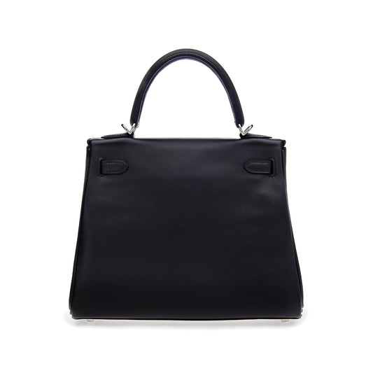 Hermes Kelly 25 Retourne Veau Swift 89 Noir