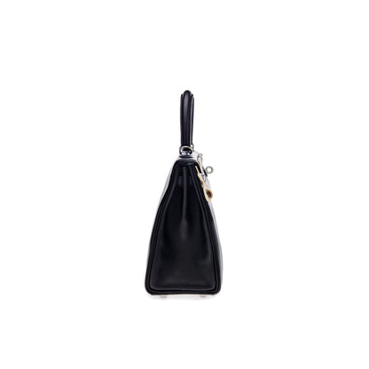 Hermes Kelly 25 Retourne Veau Swift 89 Noir