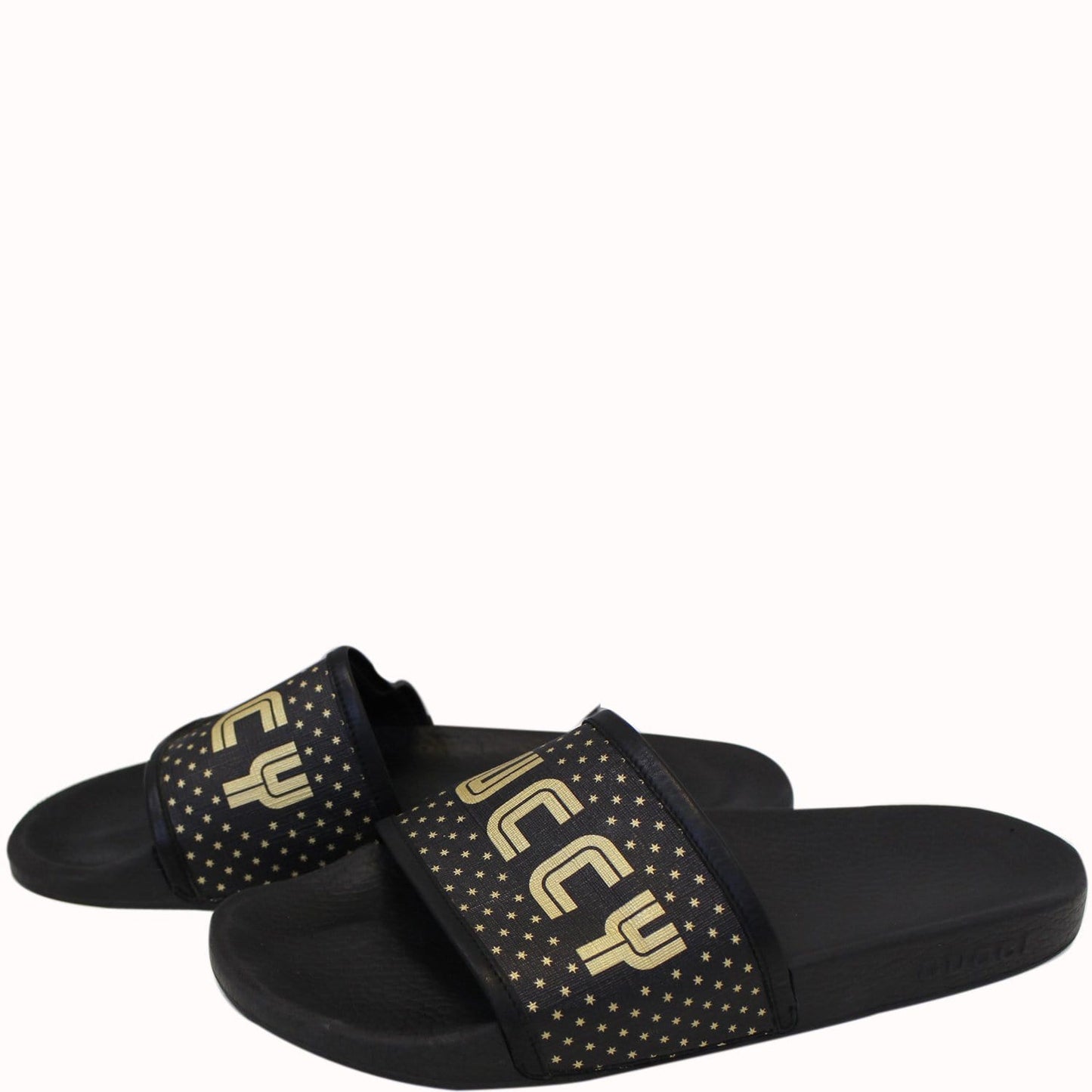 GUCCI Black Supreme Canvas Slide Sandal Size 11 519982 - Last Call