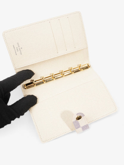 Louis Vuitton Small Ring Agenda Cover Damier Azur Coated Canvas