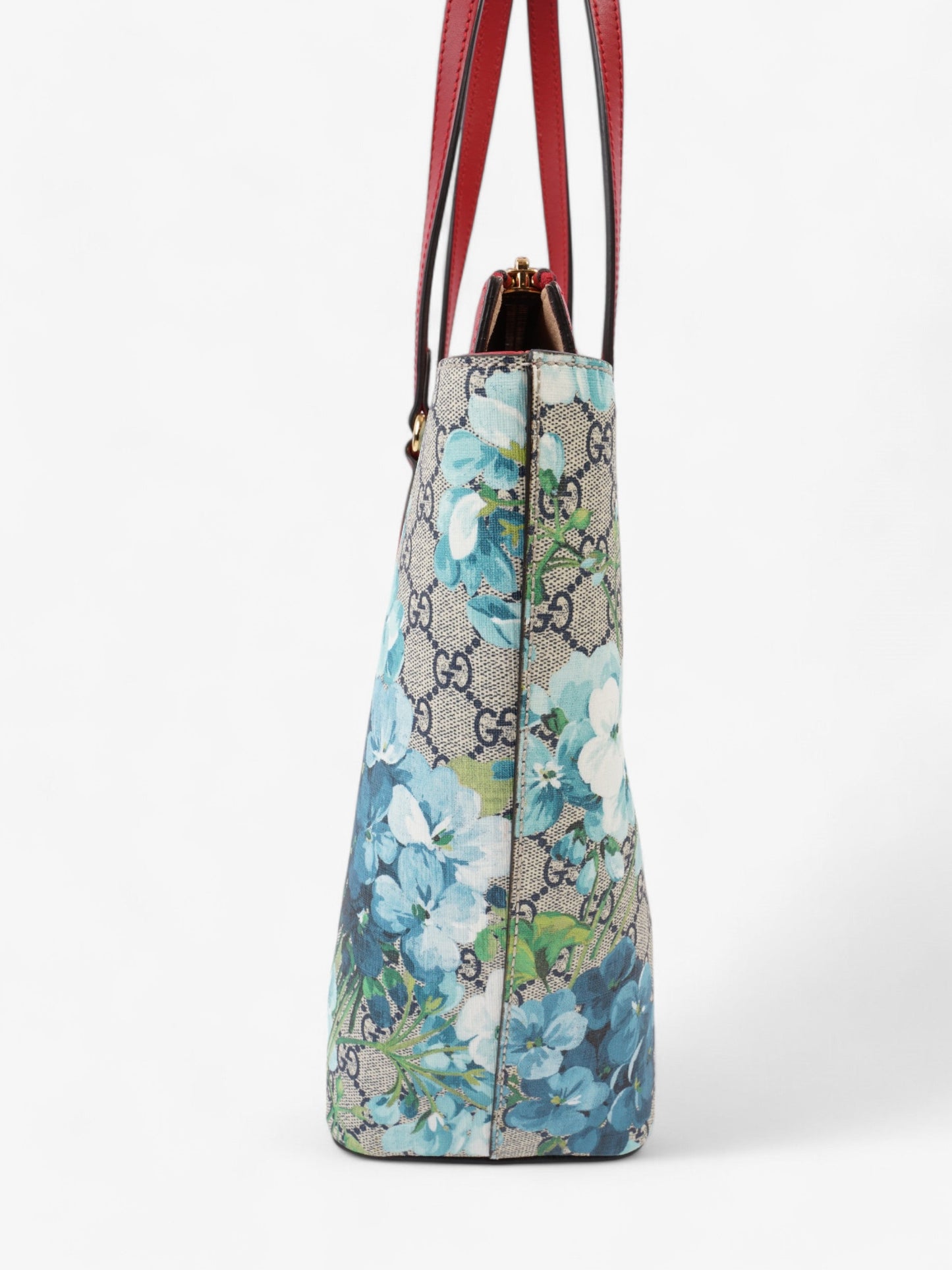 Gucci Linea A Zip Tote GG Supreme / GG Bloom / Red Coated Canvas Medium