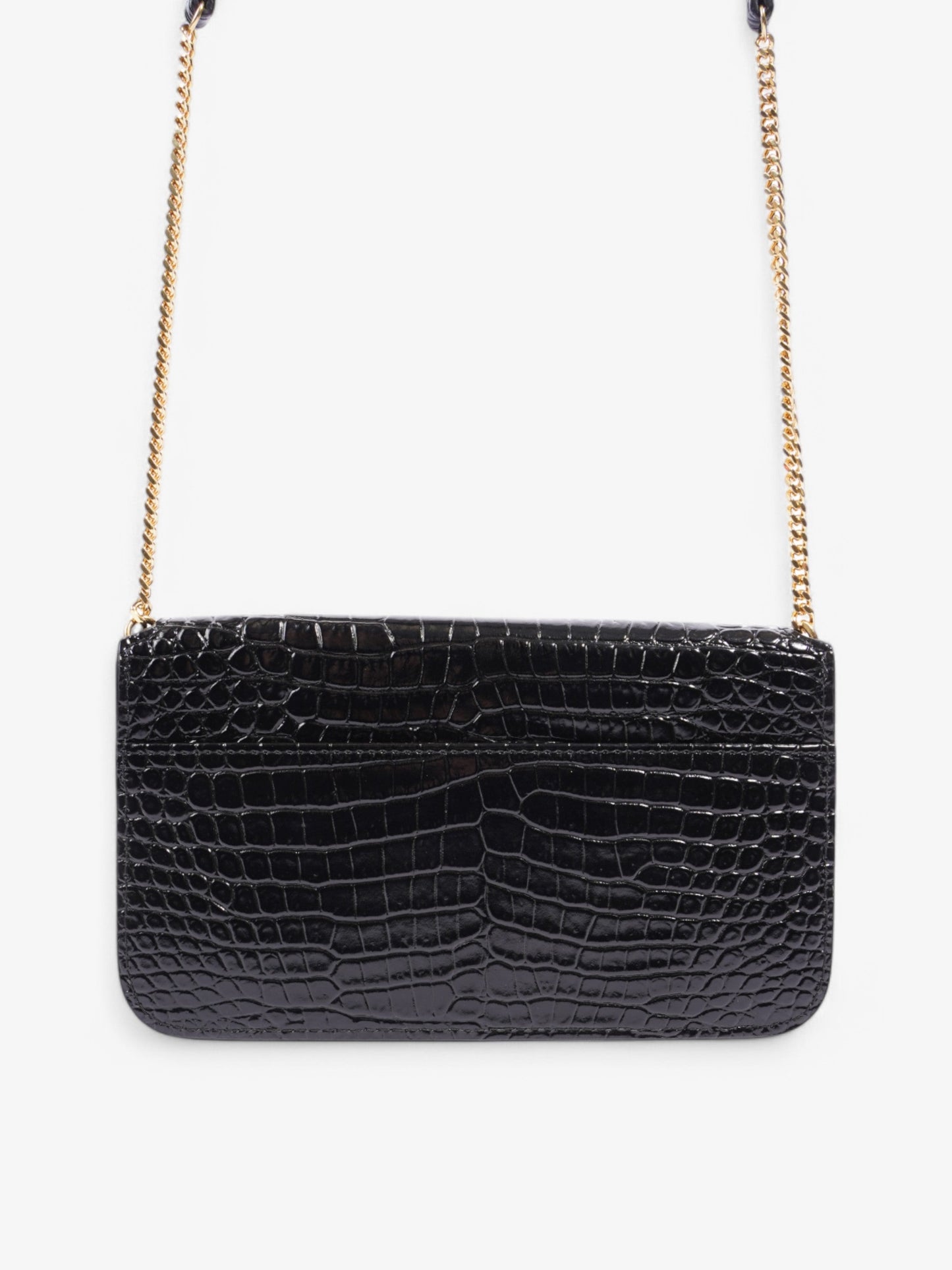Saint Laurent Cassandre Black Embossed Leather