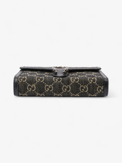 Gucci Dionysus Chain Wallet Black / GG Supreme / Ivory Denim
