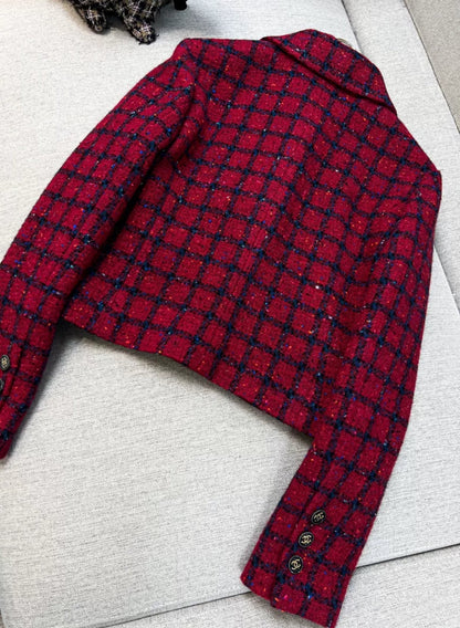 Chanel 22k red tweed jacket