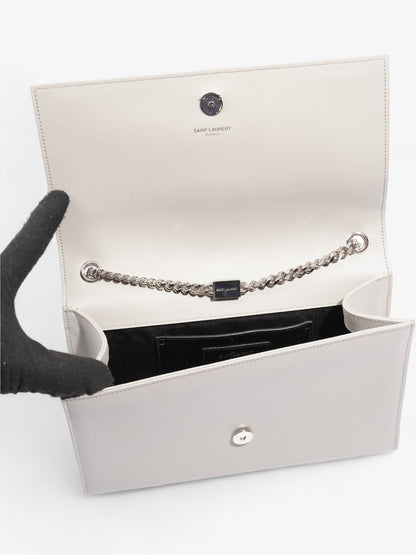 Saint Laurent Classic Monogram Kate Medium Grey Leather