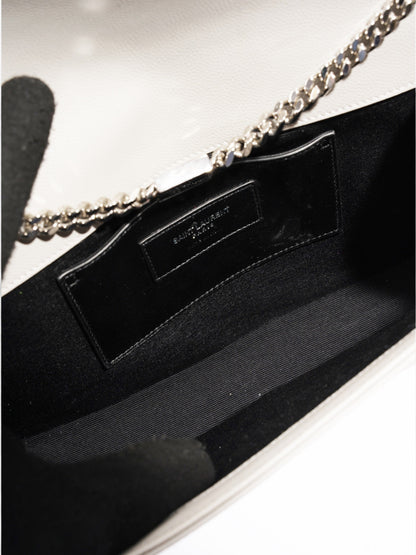 Saint Laurent Classic Monogram Kate Medium Grey Leather