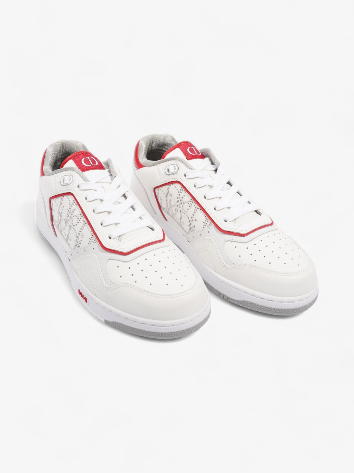 Christian Dior B27 Low Top Sneaker White / Red Leather EU 42 UK 8