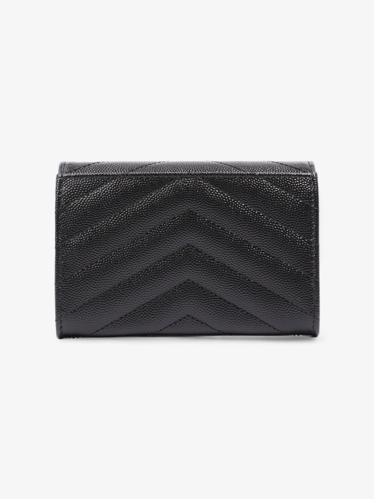 Saint Laurent Monogram Fold Wallet Black Matelasse Leather