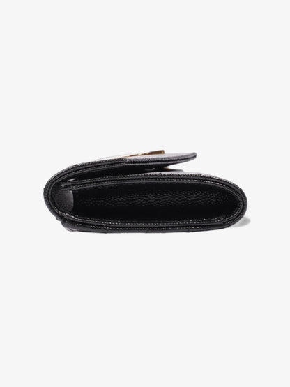 Saint Laurent Monogram Fold Wallet Black Matelasse Leather