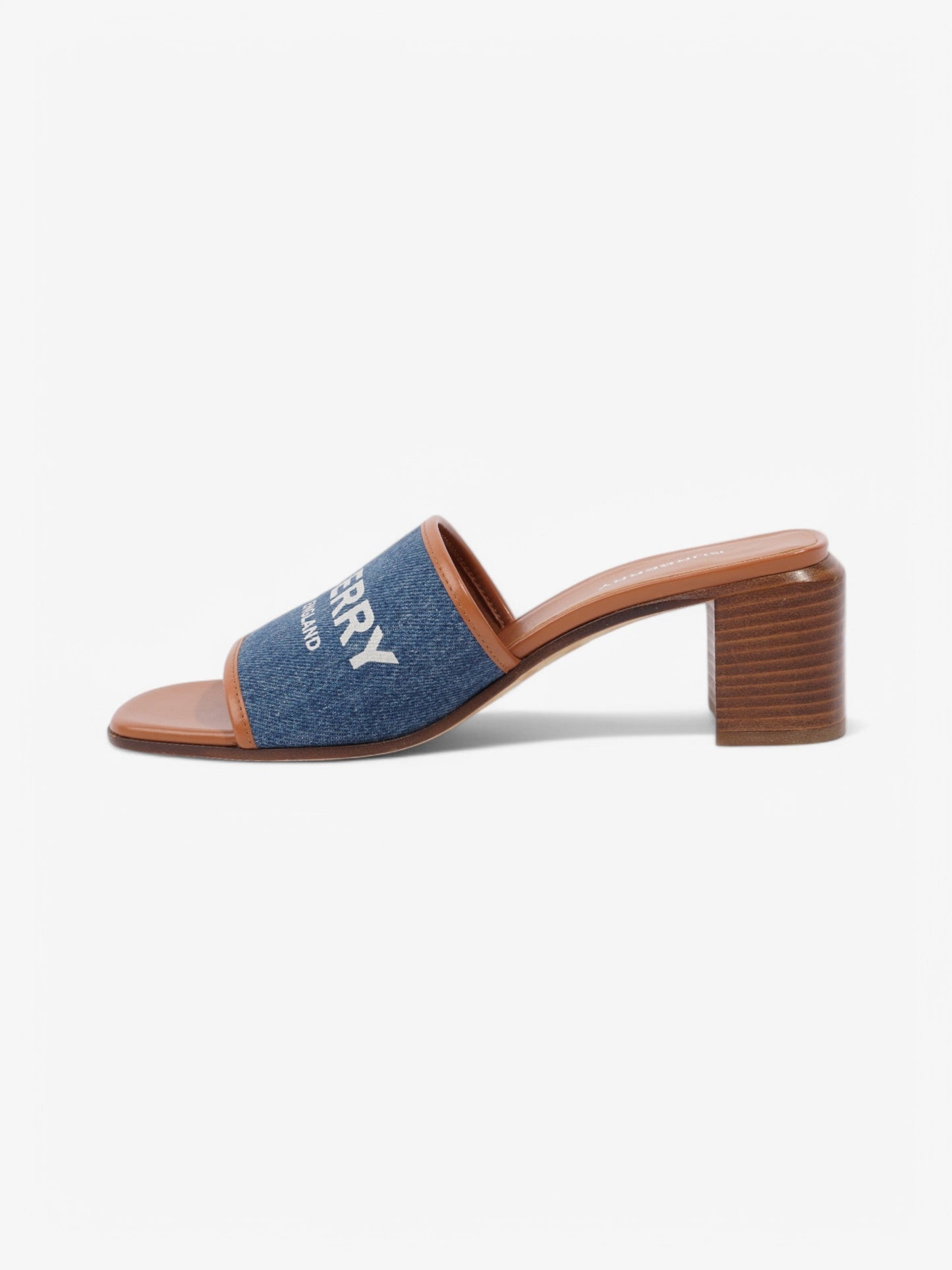 Burberry Denim Mules 55 Blue / Brown Denim EU 38 UK 5