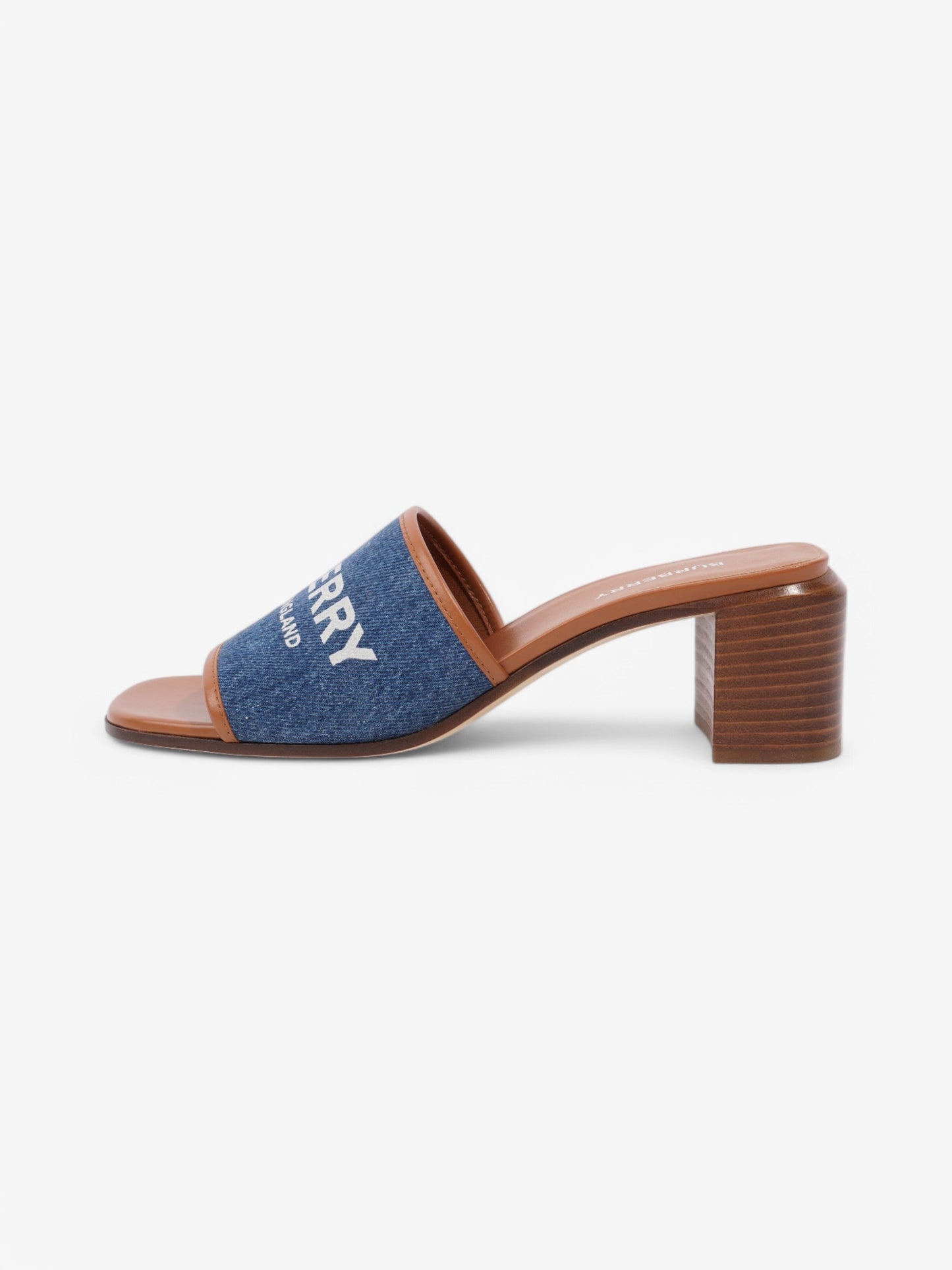 Burberry Denim Mules 55 Blue / Brown Denim EU 38 UK 5