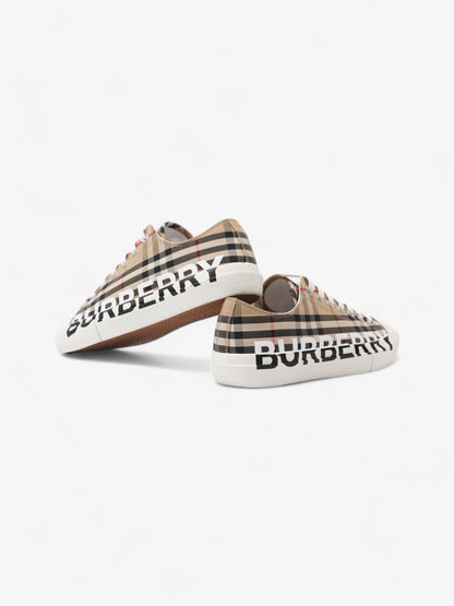 Burberry Larkhal Sneakers Beige Checkered / White Canvas EU 40 UK 7