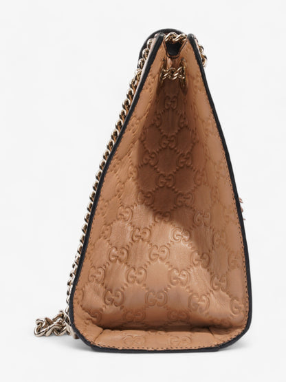 Gucci Emily Guccissima Chain Light Taupe / GG Supreme Canvas Large