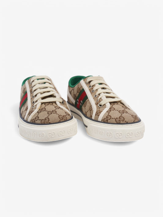 Gucci Tennis1977 Beige  / Green / Red Canvas EU 37.5 UK 4.5