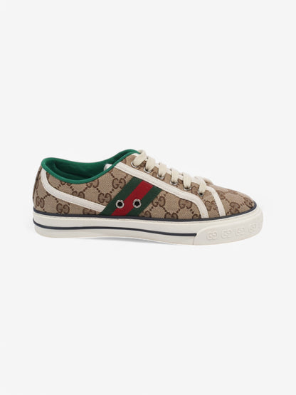 Gucci Tennis1977 Beige  / Green / Red Canvas EU 37.5 UK 4.5