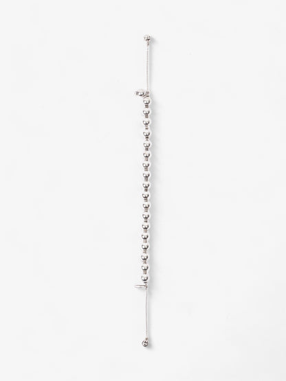 Gucci Beaded Bracelet Silver Silver Sterling 16