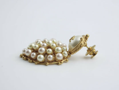 Chanel Vintage 02P Gold-plated & Imitation Pearl Heart-shaped Pendant Brooch
