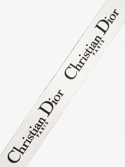 Christian Dior Shoulder Strap Ultramatte Black / White Cotton