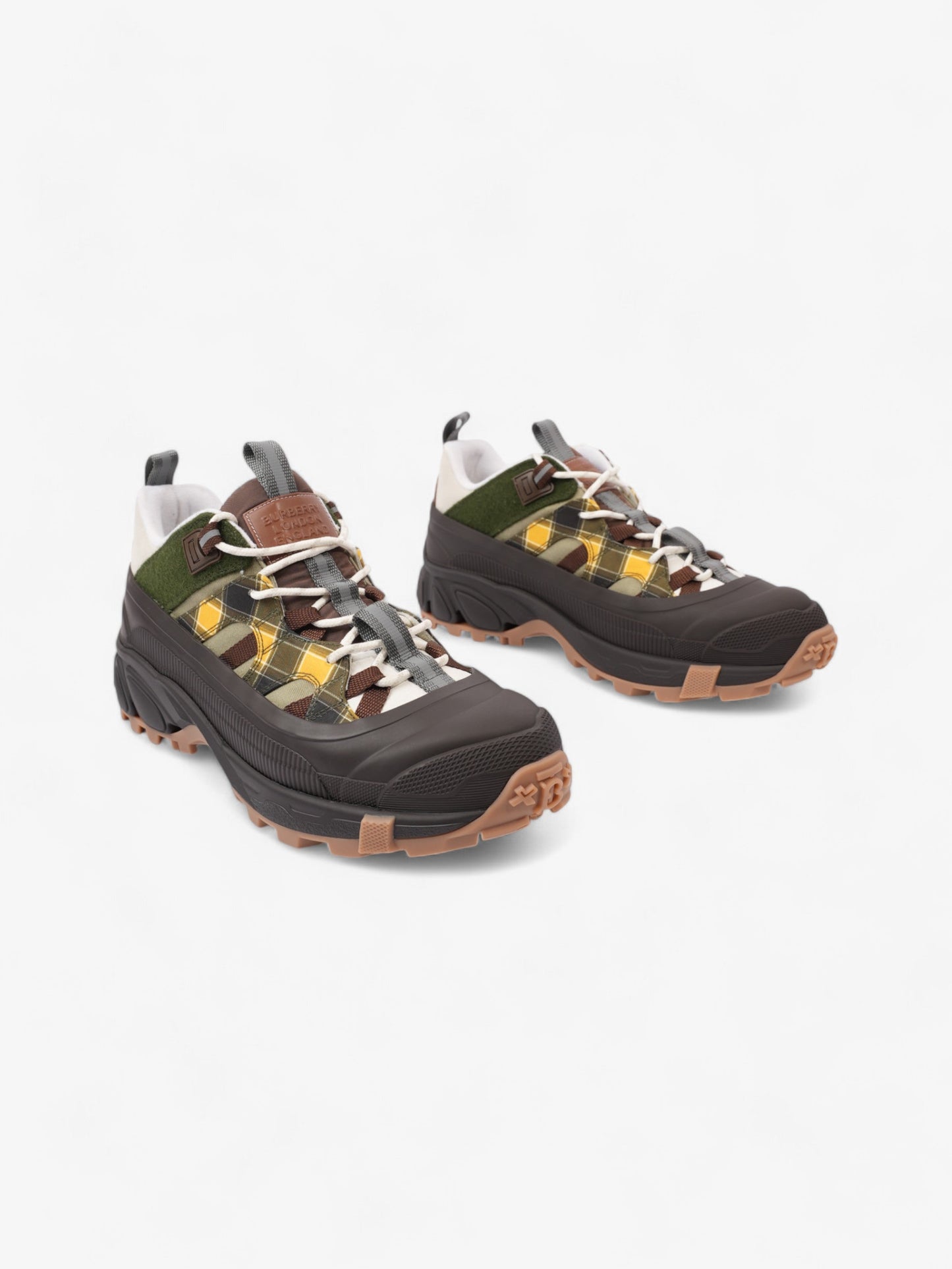 Burberry Arthur Sneakers Brown / Green / Yellow Rubber EU 42 UK 8