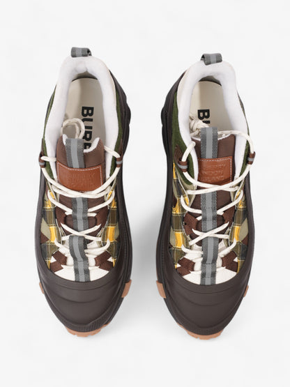 Burberry Arthur Sneakers Brown / Green / Yellow Rubber EU 42 UK 8