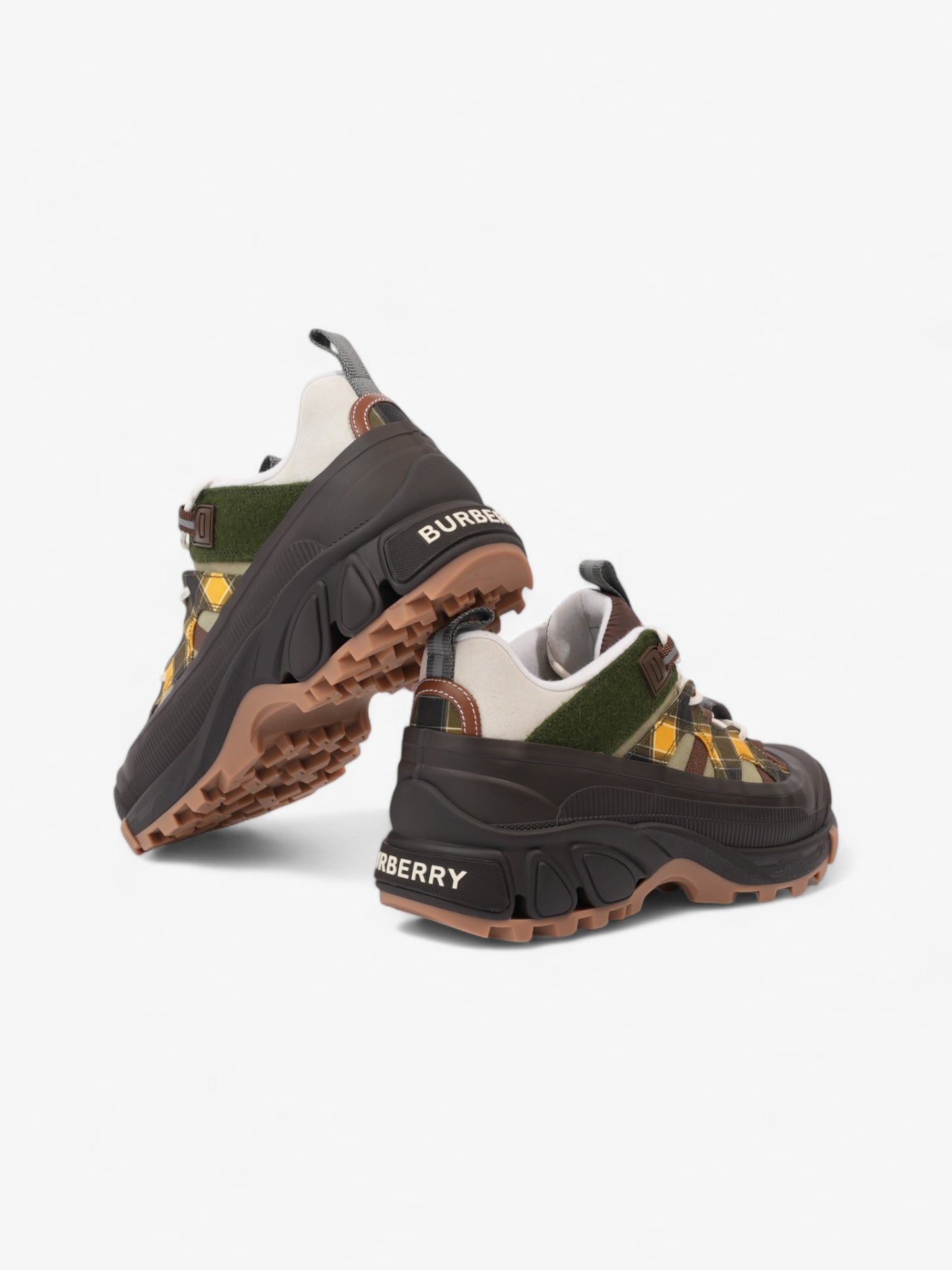Burberry Arthur Sneakers Brown / Green / Yellow Rubber EU 42 UK 8