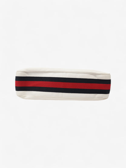 Gucci Heritage Hobo White / Navy Blue / Red Leather