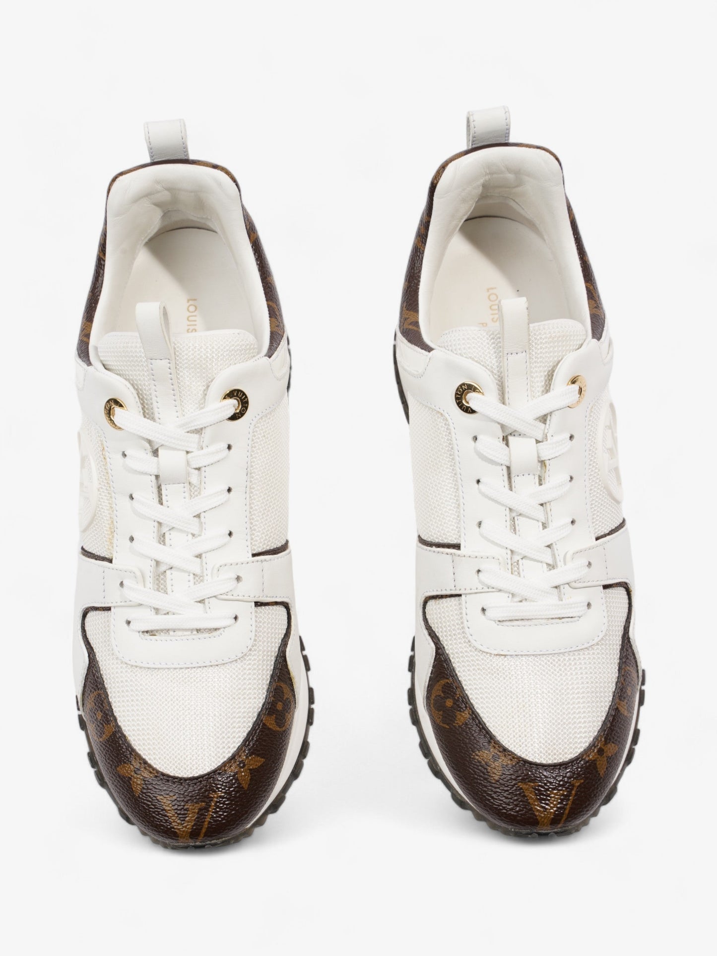 Louis Vuitton Run Away Sneakers White / Brown Monogram Mesh EU 37.5 UK 4.5