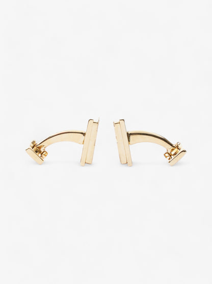 Burberry Gold Check Cuff Links Gold Base Metal