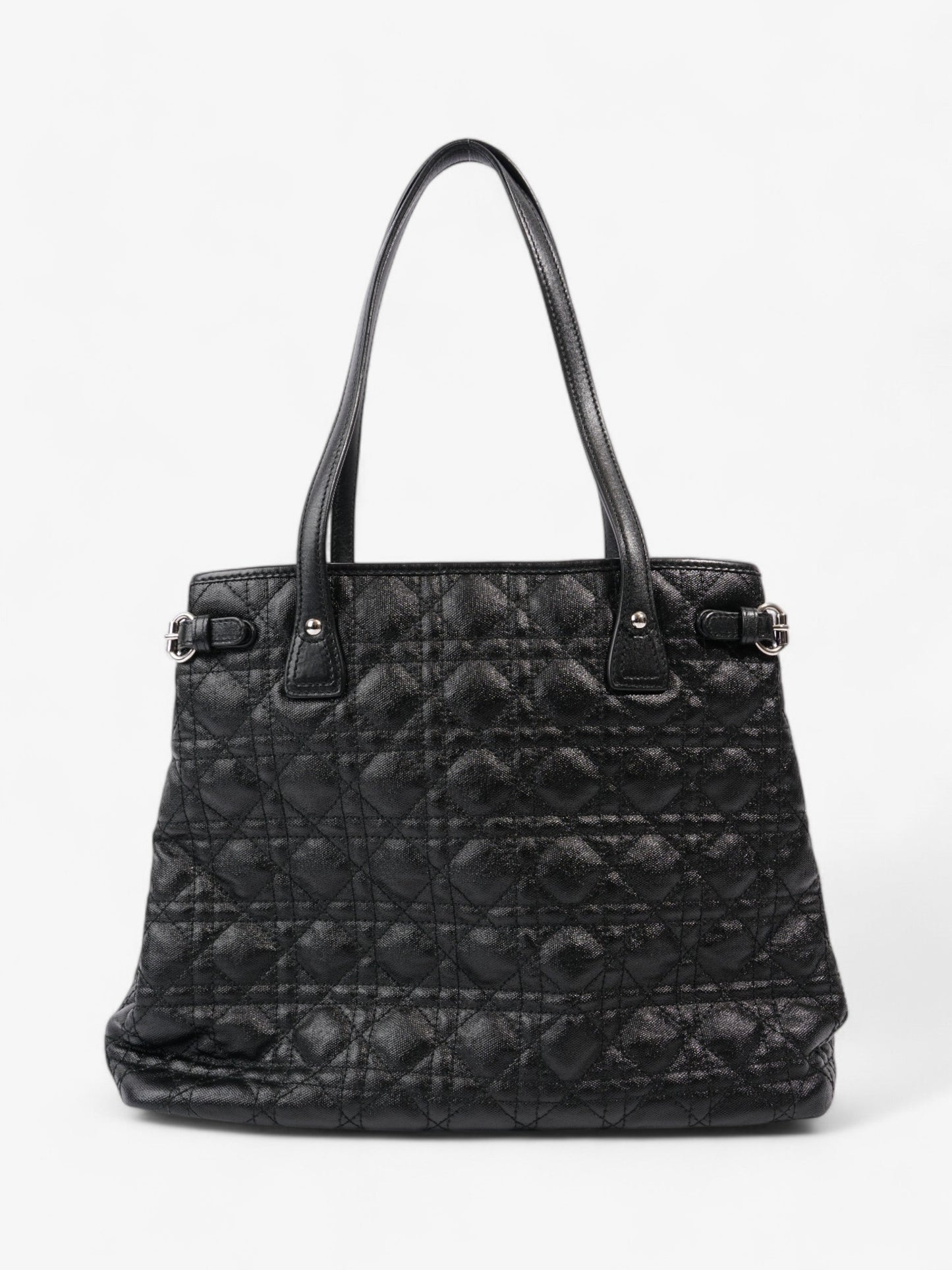 Christian Dior Panarea Tote Black Coated Canvas
