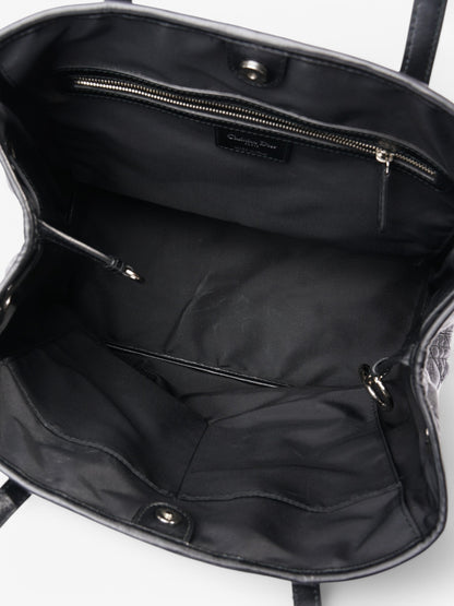 Christian Dior Panarea Tote Black Coated Canvas