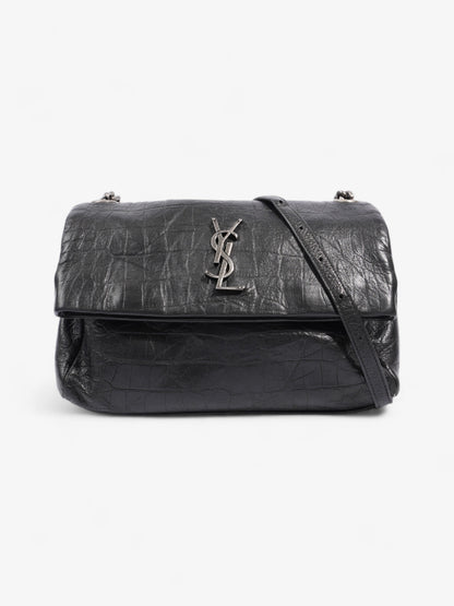 Saint Laurent West Hollywood Monogram Black Calfskin Leather Medium