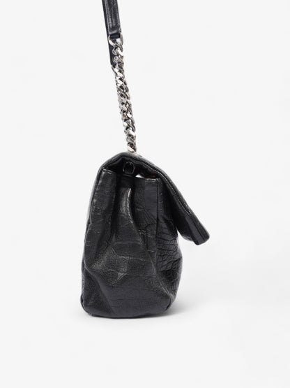 Saint Laurent West Hollywood Monogram Black Calfskin Leather Medium