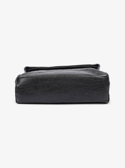 Saint Laurent West Hollywood Monogram Black Calfskin Leather Medium