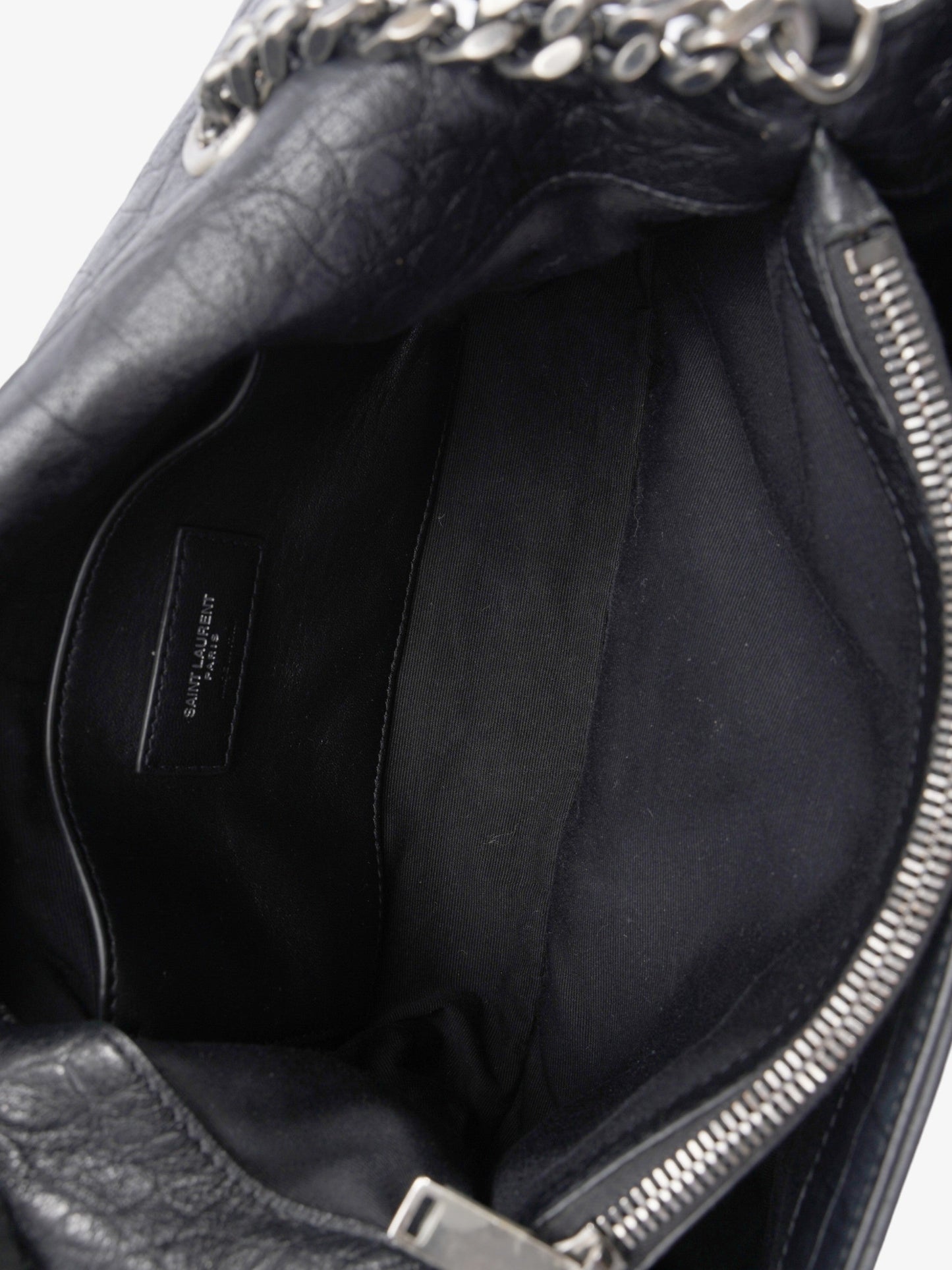 Saint Laurent West Hollywood Monogram Black Calfskin Leather Medium