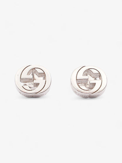 Gucci Interlocking G Earrings Silver Silver Sterling