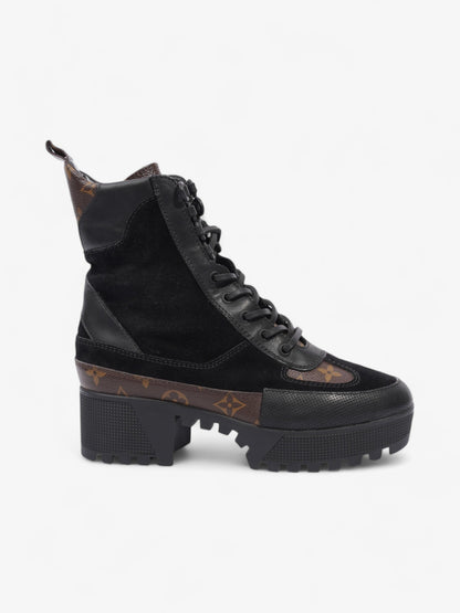 Louis Vuitton Laureate Platform Desert Boot Black / Monogram Suede EU 38 UK 5
