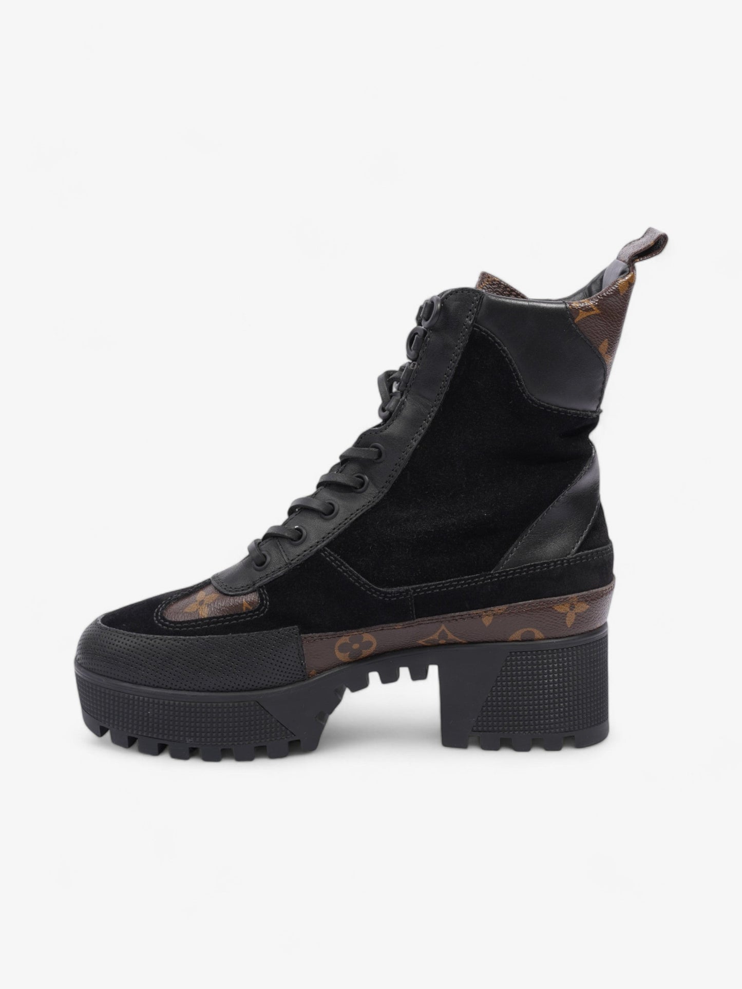 Louis Vuitton Laureate Platform Desert Boot Black / Monogram Suede EU 38 UK 5
